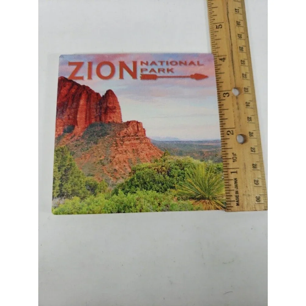 Zion National Park Absorbent Stone Coaster SJT Enterprises Cork Backed Utah